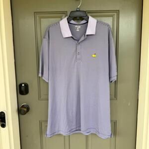 Masters Tech Purple Striped Performance Polo Mens XL